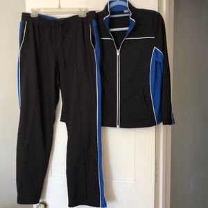 COPY - St. John’ Bay womens‎ jogging set Royal blue and black. Jacket full zip.…